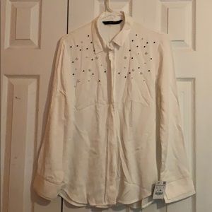 NWT Zara Basic blouse large